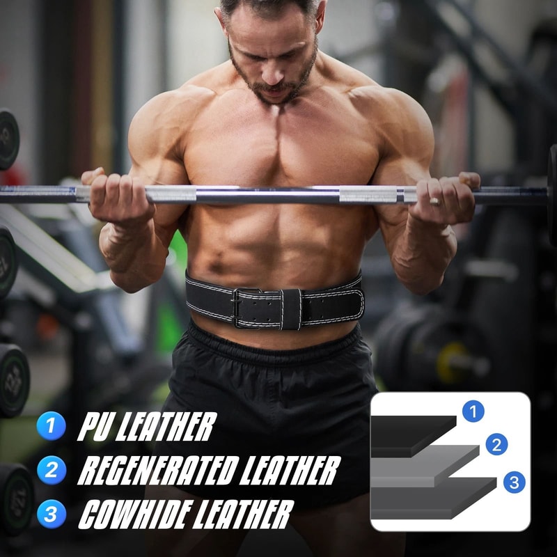 Premium Leather Weight Lifting Belt For Fitness Bodybuilding Back Support For Strength Training 4