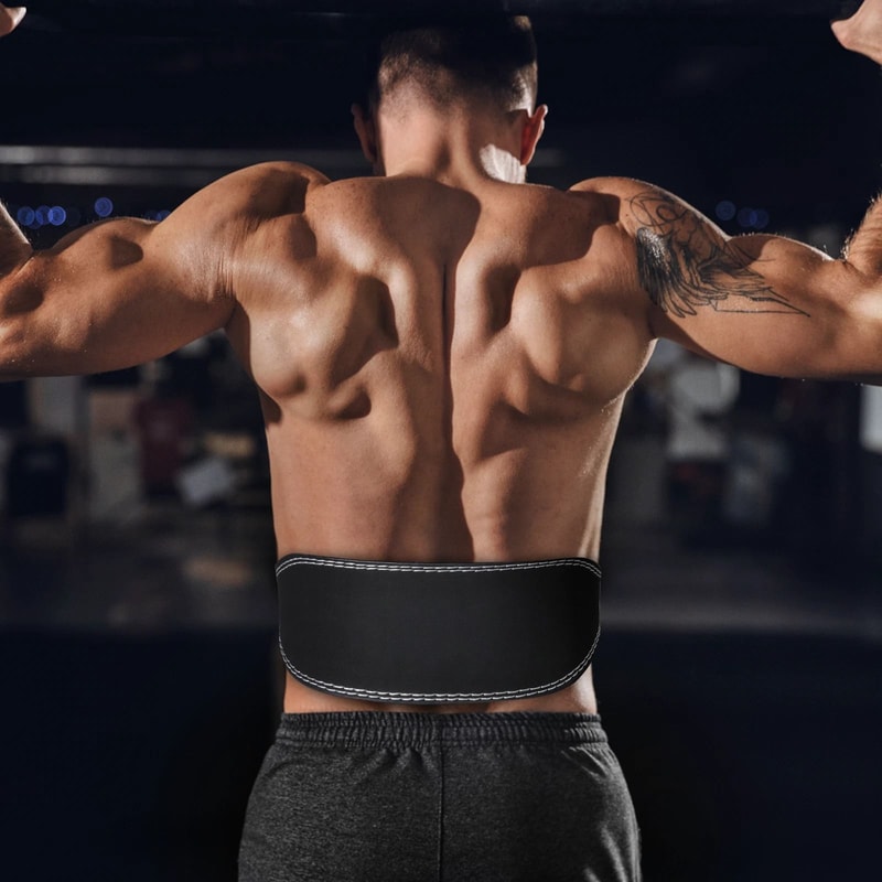 Premium Leather Weight Lifting Belt For Fitness Bodybuilding Back Support For Strength Training 3