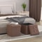 Folding Storage Ottoman Foot Rest Stool Bench With Flipping Lid 0