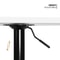 Wooden Round Bar Pub Table With Adjustable Height Chrome Base Perfect For Kitchen Dining Spaces 4