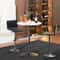Wooden Round Bar Pub Table With Adjustable Height Chrome Base Perfect For Kitchen Dining Spaces 1
