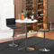 Wooden Round Bar Pub Table With Adjustable Height Chrome Base Perfect For Kitchen Dining Spaces 1