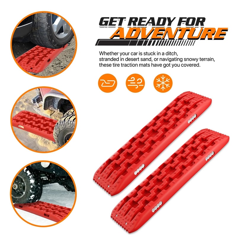 Vehicle Traction Boards For Snow Mud And Sand Recovery Tire Tracks For Emergency Situations 4