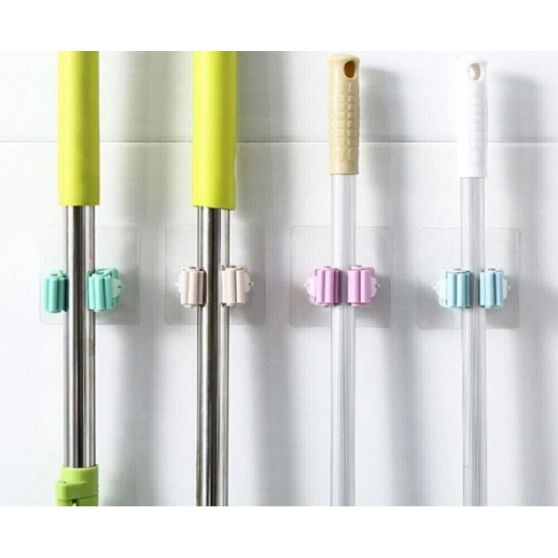 Wall Mount Mop Holder Broom Organizer Garage Tool Storage 7