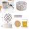 Absorbent Ceramic Coasters With Holder Ideal Drink Mat For Coffee Tea Cup Decor 3