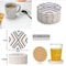 Absorbent Ceramic Coasters With Holder Ideal Drink Mat For Coffee Tea Cup Decor 3