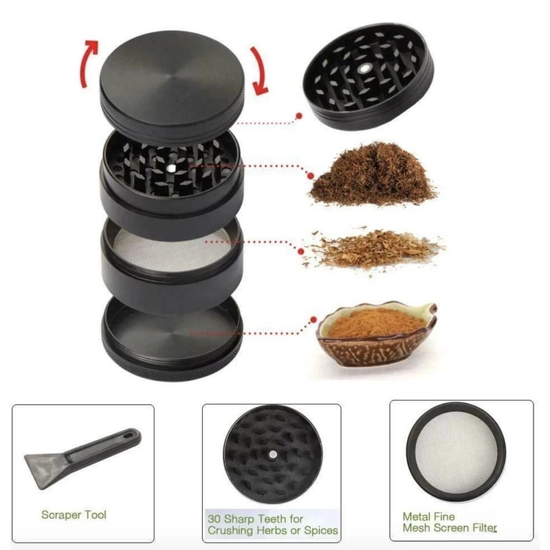 Herb Tobacco Grinder Metal Smoke Crusher For Spice Herbal Grinding 2