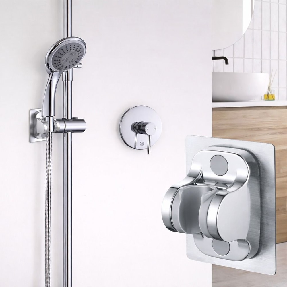 Selfadhesive Handheld Shower Head Holder Adjustable Wall Mount Bracket For Convenient Shower Stora 0
