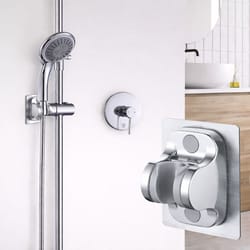 self-adhesive handheld shower head holder - adjustable wall mount bracket for convenient shower storage