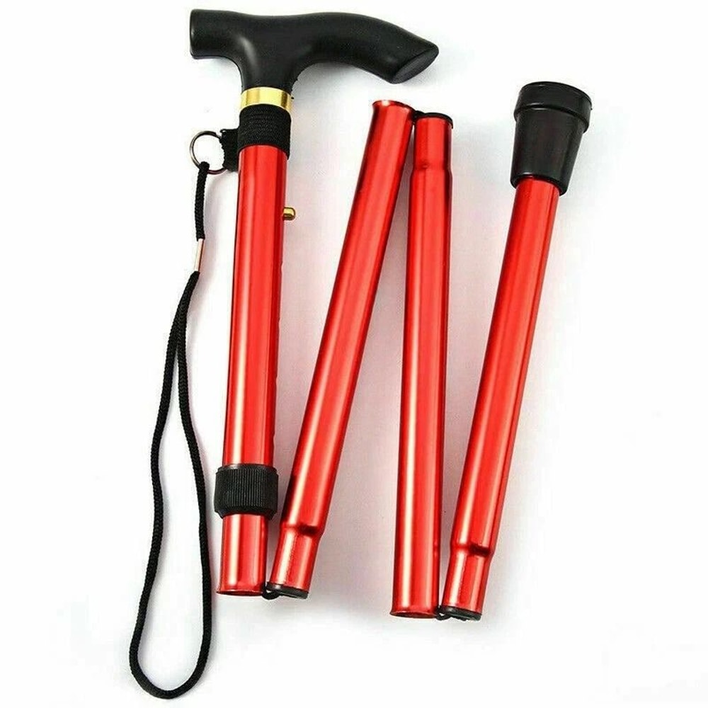 Adjustable Folding Cane Walking Stick Aluminum Collapsible For Travel Hiking Outdoor Use 1
