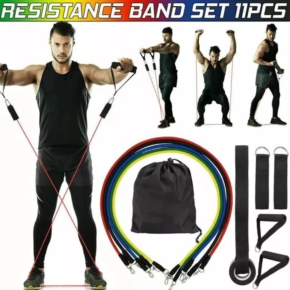 Resistance Band Set For Yoga Pilates Versatile Fitness Tube Workout Bands For Abs Muscle Strengt 9