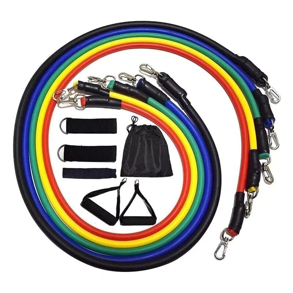 Resistance Band Set For Yoga Pilates Versatile Fitness Tube Workout Bands For Abs Muscle Strengt 10