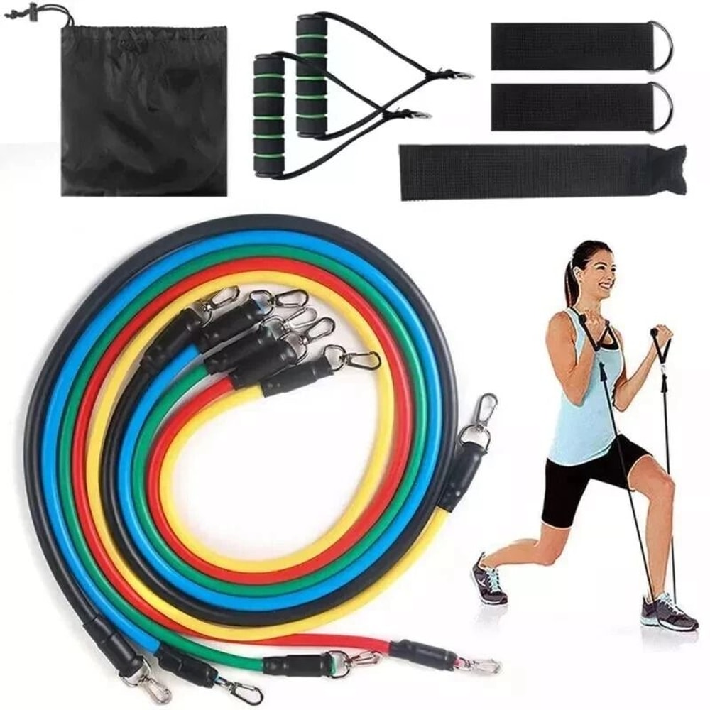 Resistance Band Set For Yoga Pilates Versatile Fitness Tube Workout Bands For Abs Muscle Strengt 4