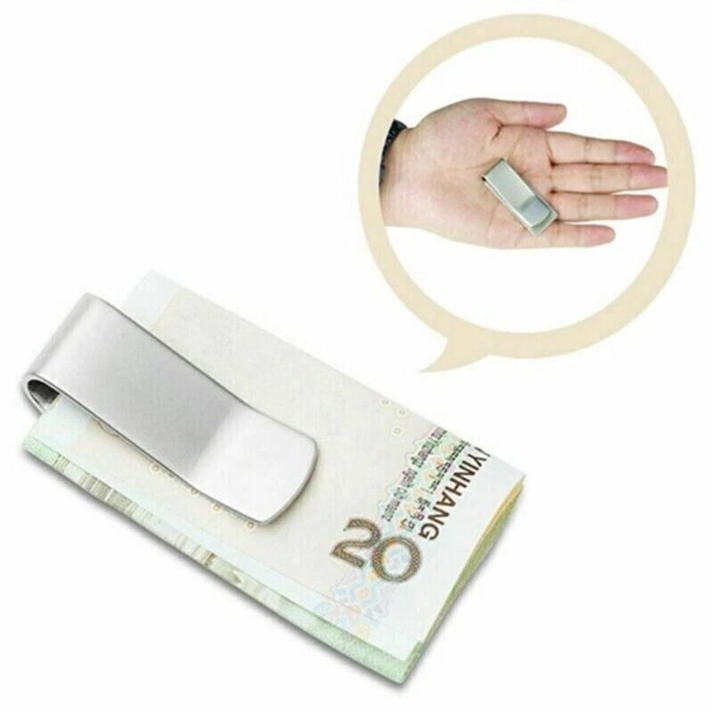 Stainless Steel Money Clip Wallet Slim Stylish Metal Pocket Holder For Cash And Credit Cards 1