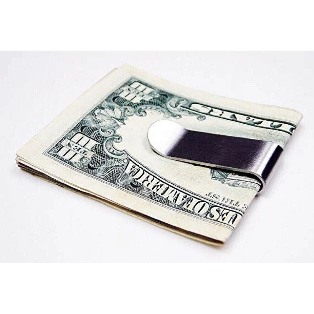 Stainless Steel Money Clip Wallet Slim Stylish Metal Pocket Holder For Cash And Credit Cards 2