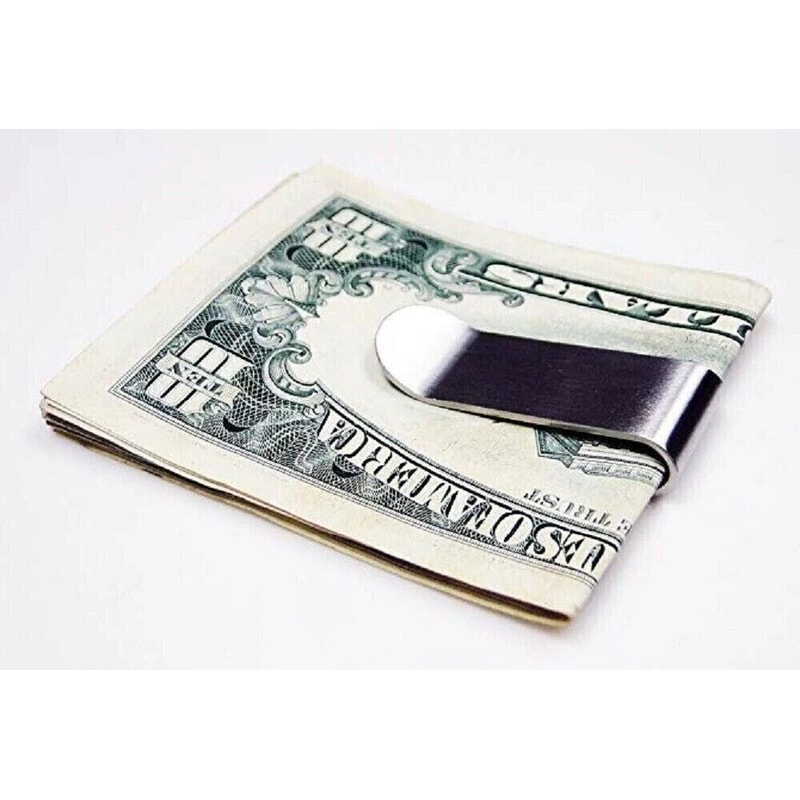Stainless Steel Money Clip Wallet Slim Stylish Metal Pocket Holder For Cash And Credit Cards 2