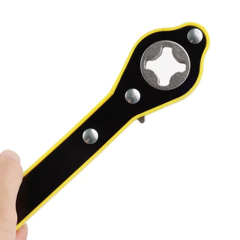 LaborSaving Car Scissor Jack Ratchet Wrench Tire Wheel Lug Wrench Tool 2