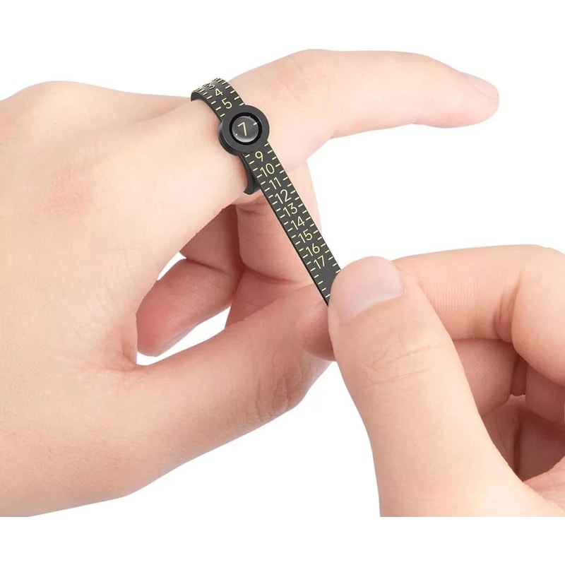 Magnifier Ring Sizer Jewelry Sizing Tool With Reusable Finger Measurement 0