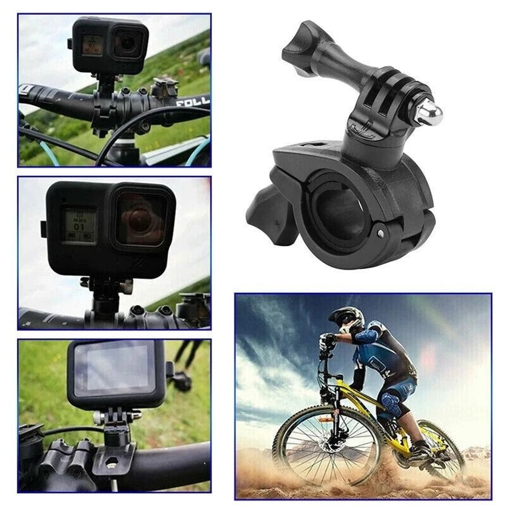 Bike Handlebar Mount Holder Clamp For Action Camera Secure Your Camera For Smooth Vibrant Shots On 1