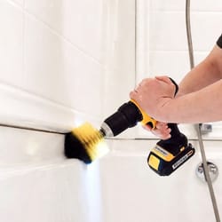 drill brush set for power scrubber attachments - ideal for carpet, tile & grout cleaning