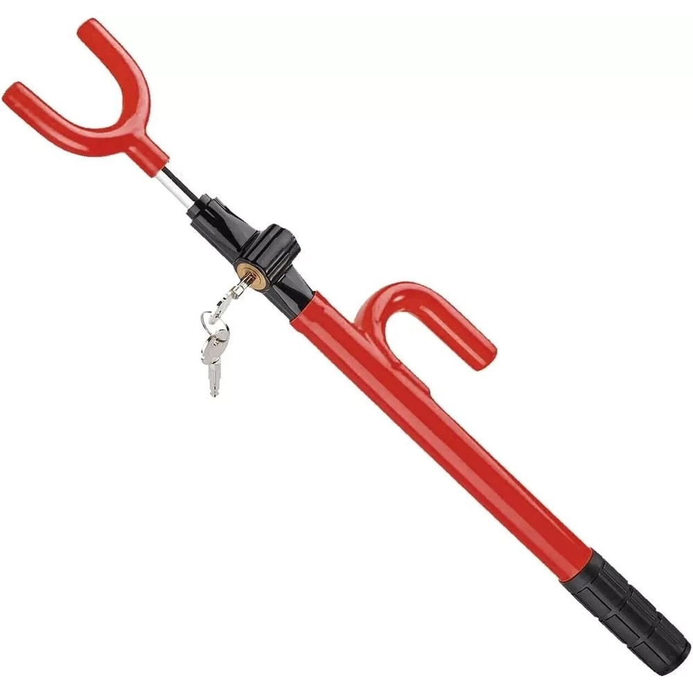 Steering Wheel Lock With Twin Hooks AntiTheft For Cars Trucks Vans SUVs 6