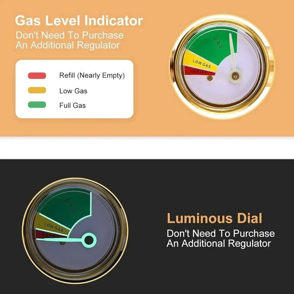 Propane Refill Adapter With Gauge ONOFF Control Valve 3
