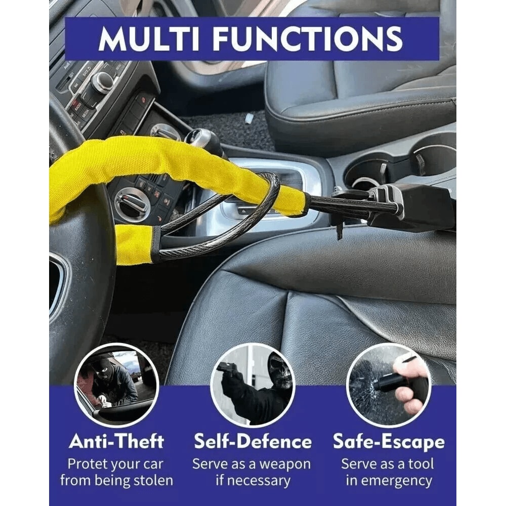 Universal AntiTheft Steering Wheel Lock For Car Truck And SUV Security 8
