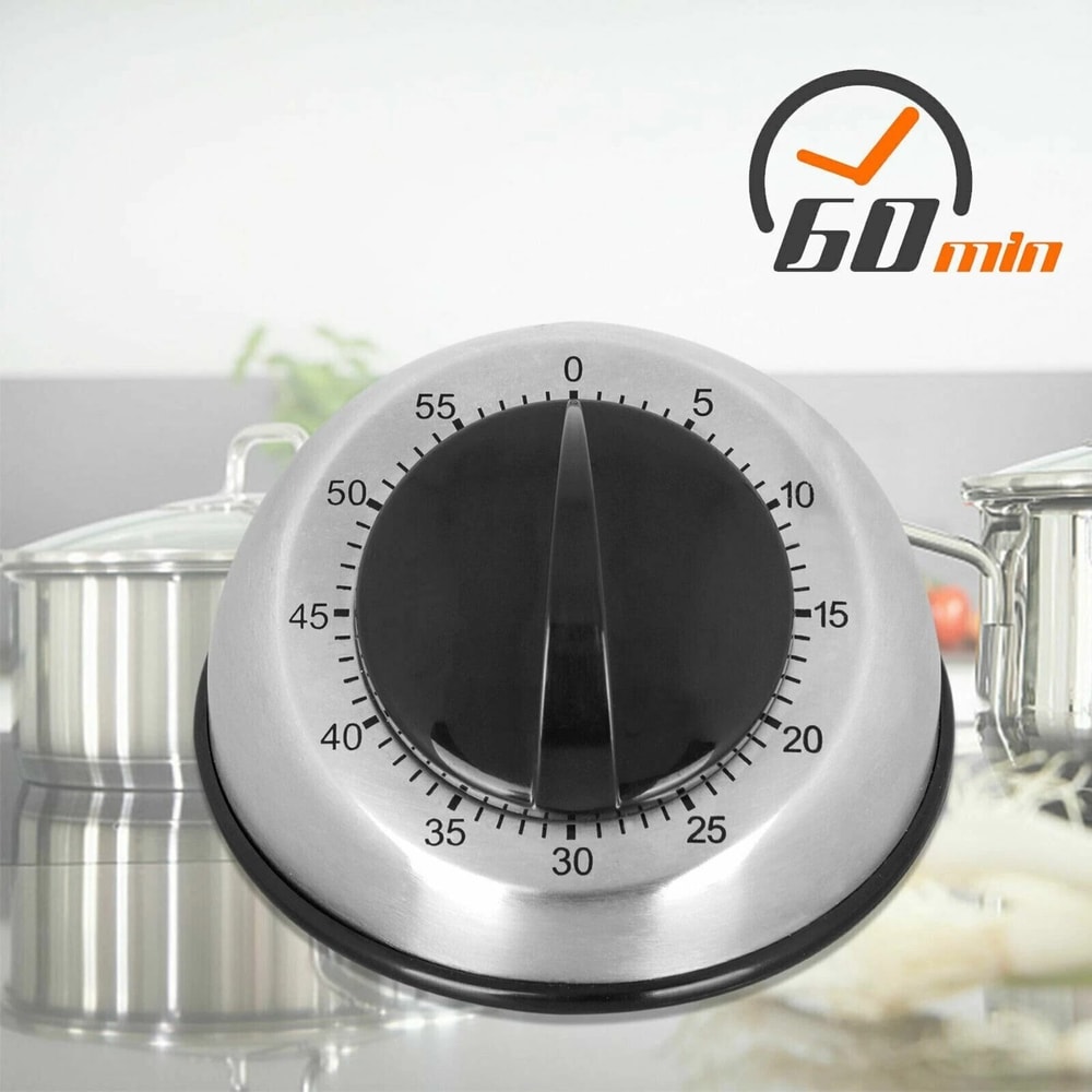 Loud Mechanical WindUp Timer Kitchen Cooking Timer With Long Ring Bell Alarm 3