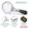 Large Handheld Magnifier With LED Lights Jewelry Loupe And Reading Magnifying Glass 2