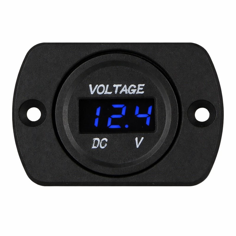 Digital Waterproof Voltmeter Gauge For Car Motorcycle Auto Meter 0