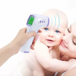 large lcd digital infrared thermometer – non-contact forehead temperature gun for babies & adults