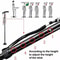 Adjustable Folding Walking Cane With LED Light Portable Lightweight Walking Stick With Carrying C 1