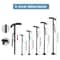 Adjustable Folding Walking Cane With LED Light Portable Lightweight Walking Stick With Carrying C 5
