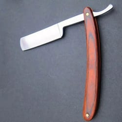 classic barber beard shaving straight edge razor with metal wood handle – usa style