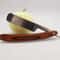 Classic Barber Beard Shaving Straight Edge Razor With Metal Wood Handle USA Style 4