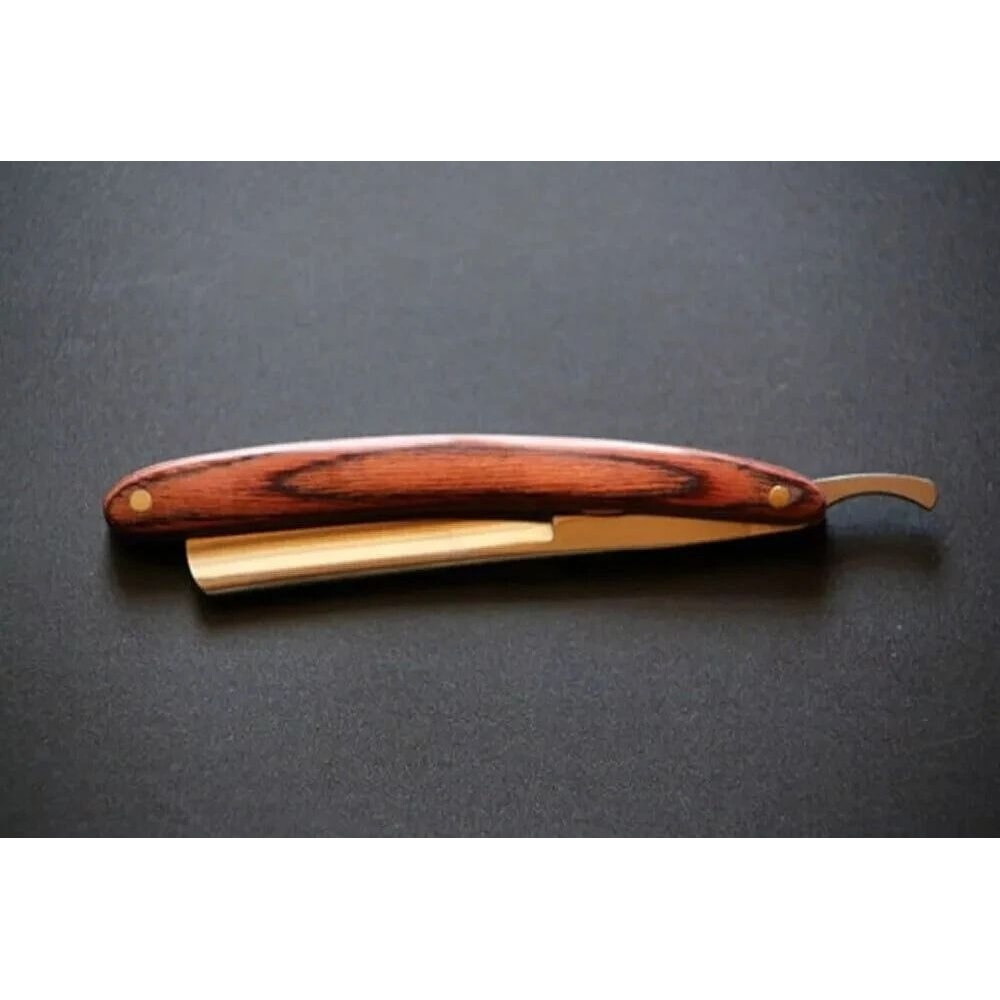 Classic Barber Beard Shaving Straight Edge Razor With Metal Wood Handle USA Style 5
