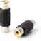 AV RCA Female To Female Jack Coupler Adapter Connector 2