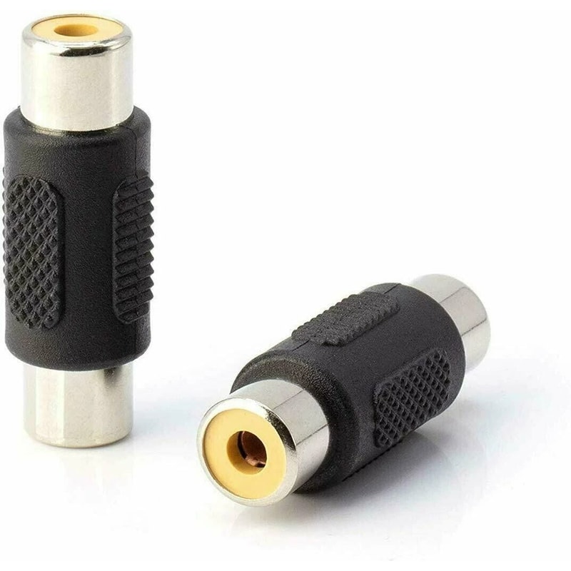 AV RCA Female To Female Jack Coupler Adapter Connector 2