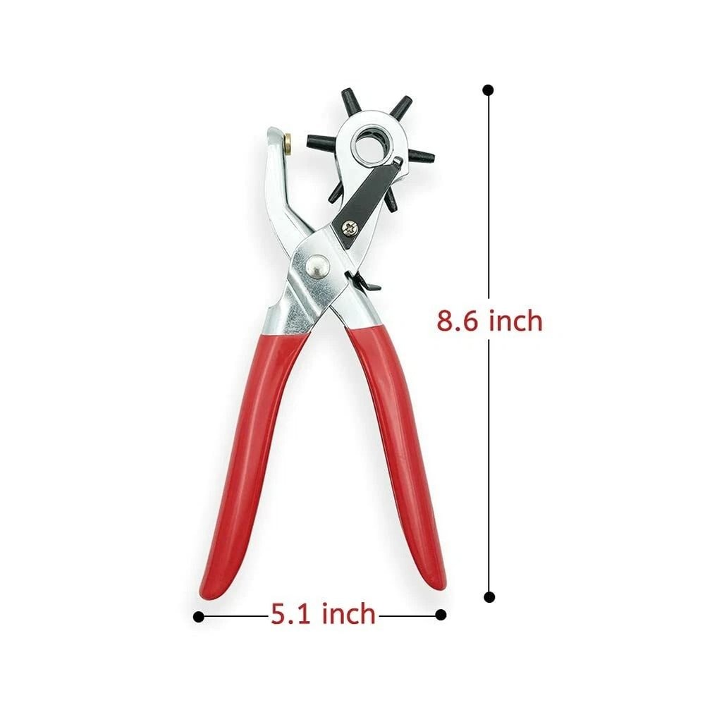Heavy Duty Leather Hole Punch Tool With Revolving Pliers Marker 3