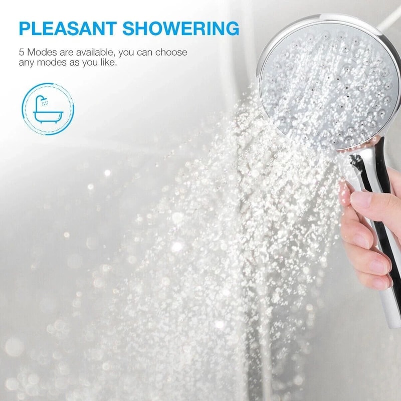 HighPressure Handheld Shower Head With Spray Settings And Hose 7