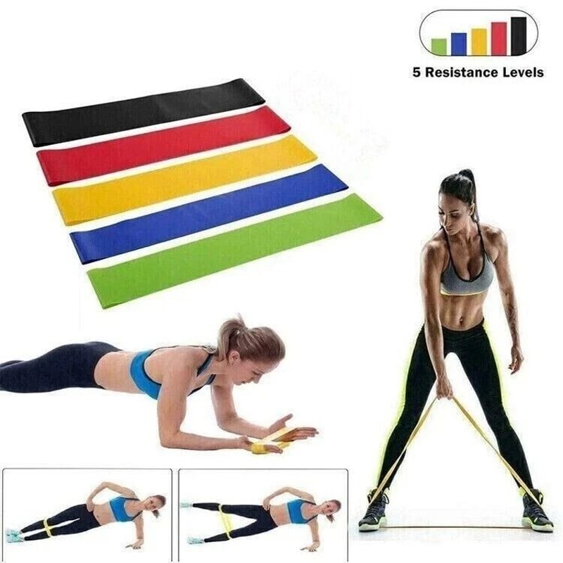 Resistance Band Set For Yoga Pilates Fitness Tube Bands For Abs FullBody Workout 3