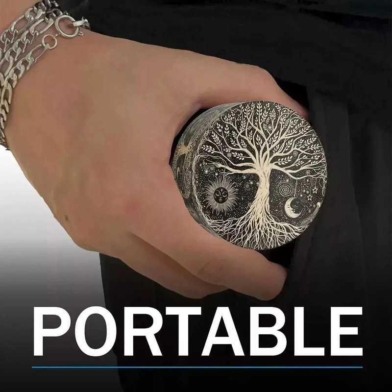 Herb Tobacco Grinder With Handle Spice Crusher Herbal Metal Smoke Crusher For Easy Grinding 1