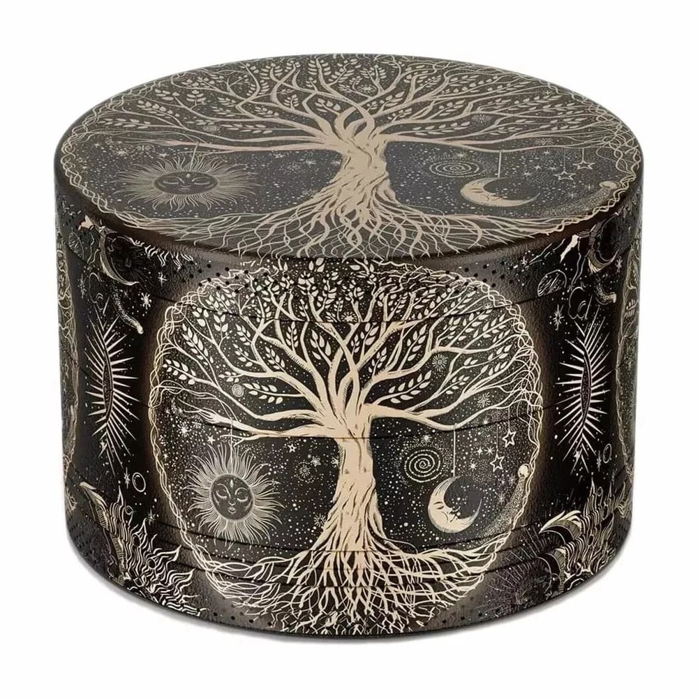 Herb Tobacco Grinder With Handle Spice Crusher Herbal Metal Smoke Crusher For Easy Grinding 4