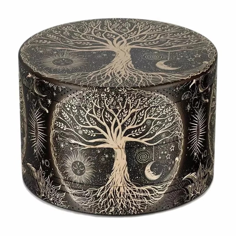 Herb Tobacco Grinder With Handle Spice Crusher Herbal Metal Smoke Crusher For Easy Grinding 4