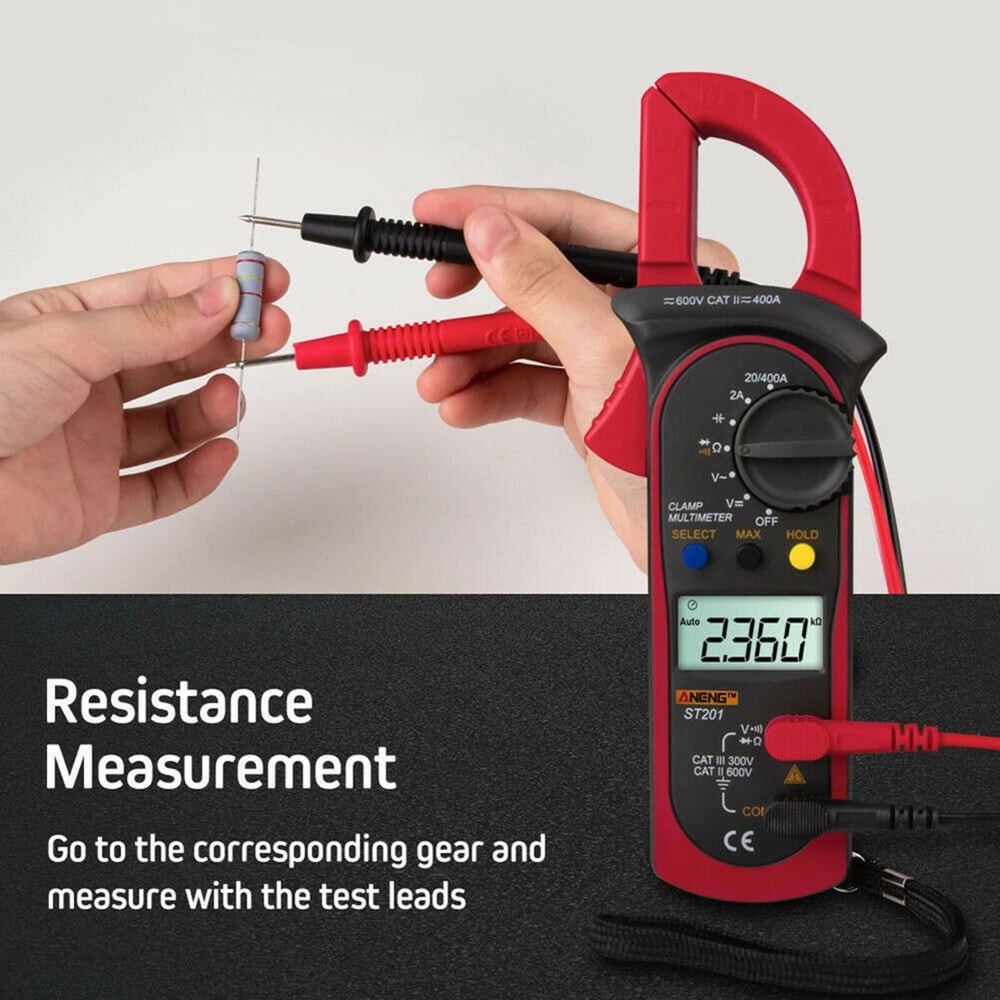 Digital Multimeter Tester Volt Amp Clamp Meter With Auto Range And LCD Display 5