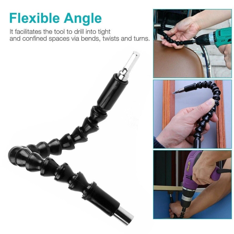 Flexible Shaft Extension Screwdriver Drill Bit Holder For Tight Spaces Attachment Tool 6