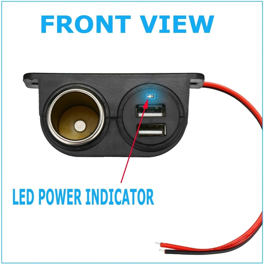 Dual USB Car Charger Socket Splitter Power Adapter For Multiple Devices 4