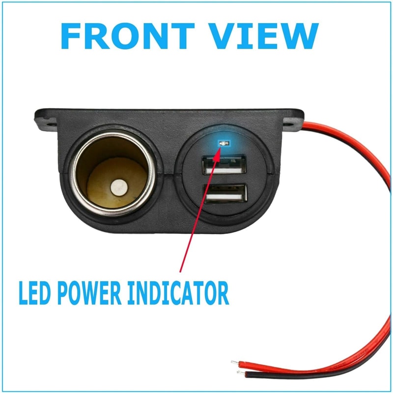 Dual USB Car Charger Socket Splitter Power Adapter For Multiple Devices 4