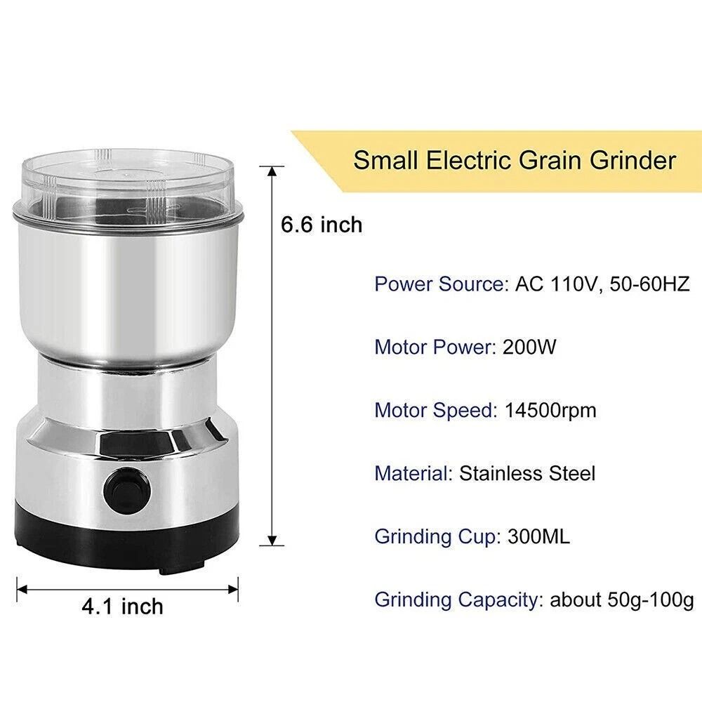 Portable Coffee Bean Grinder Electric Nut Herb Spice Mill For Fresh Grinding 3