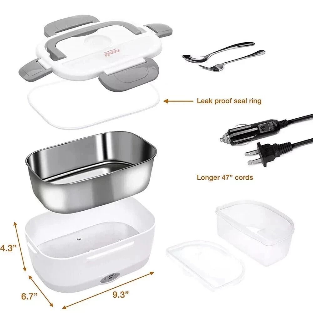 Cordless Electric Lunch Box For Adults Rechargeable Heated Food Warmer Leakproof Portable For Off 3